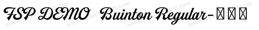 FSP DEMO   Buinton Regular字体转换